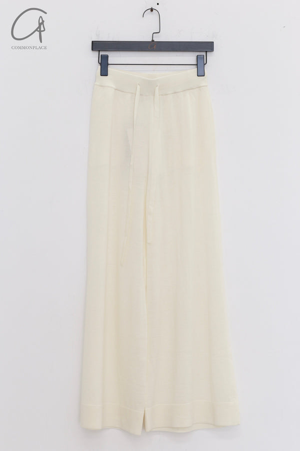 SWAYING 25 Spring/Summer Flared Wool Trousers SW-SW25PS3B12-BAI White SW25PS3B12